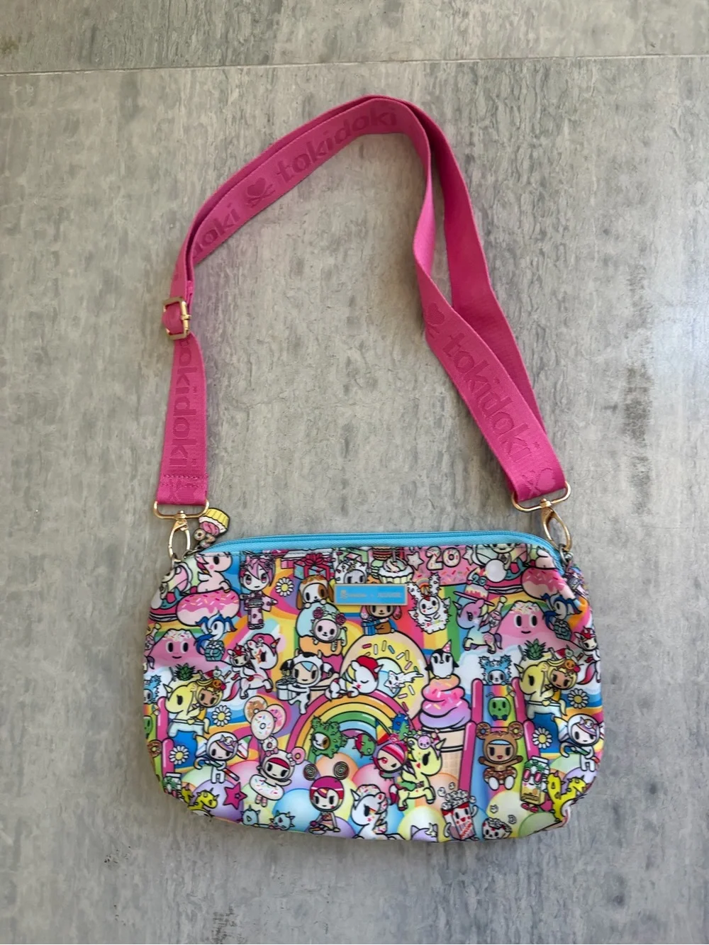 tokidoki Pink Multicolor Character Crossbody Bag